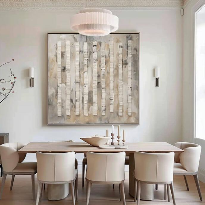 Japandi Style Dining Room Wall Art | Wabi-sabi Textured Print #AA 372