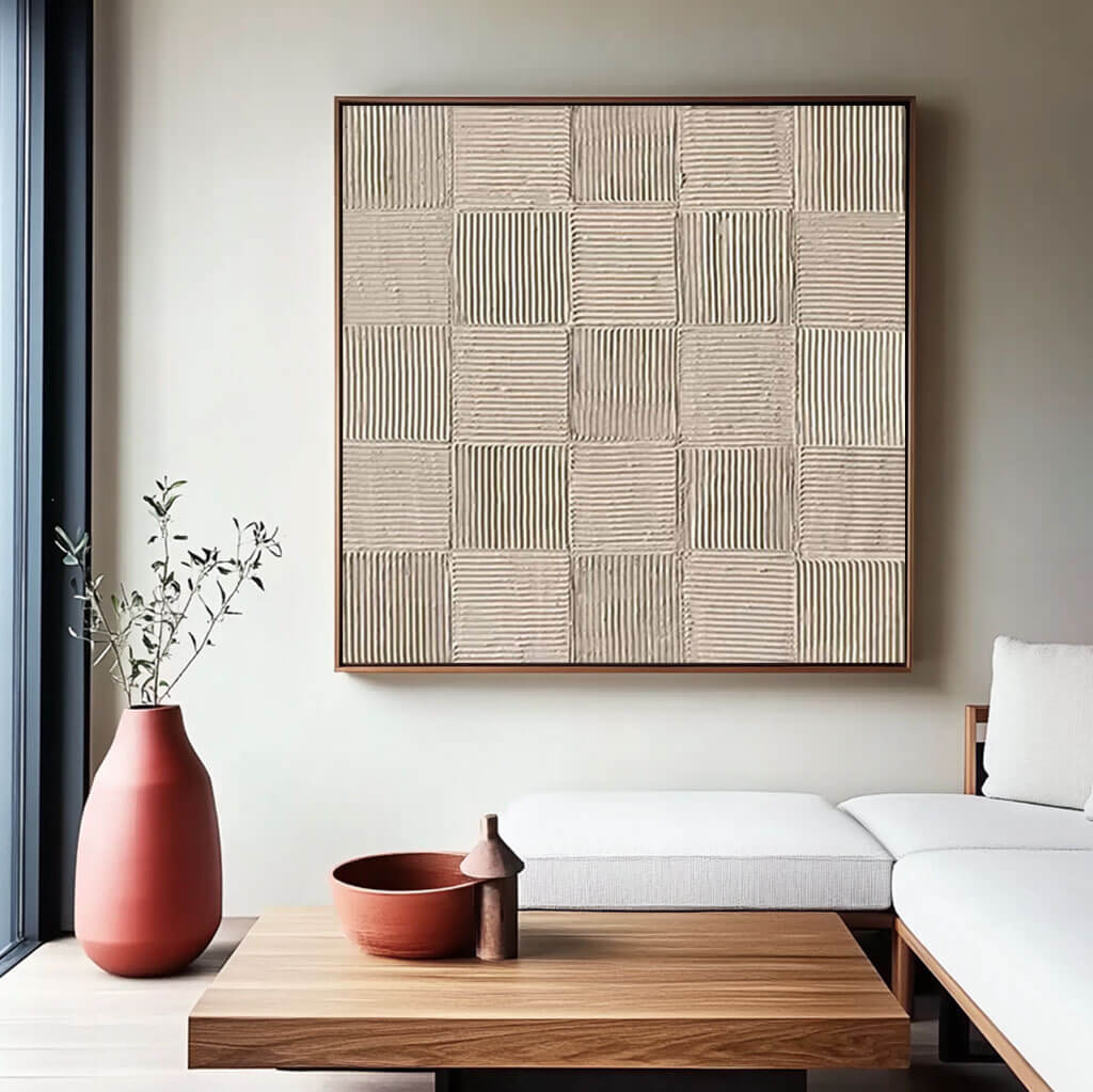 Wabi Sabi Wall Art | Neutral Textured Japandi Decor