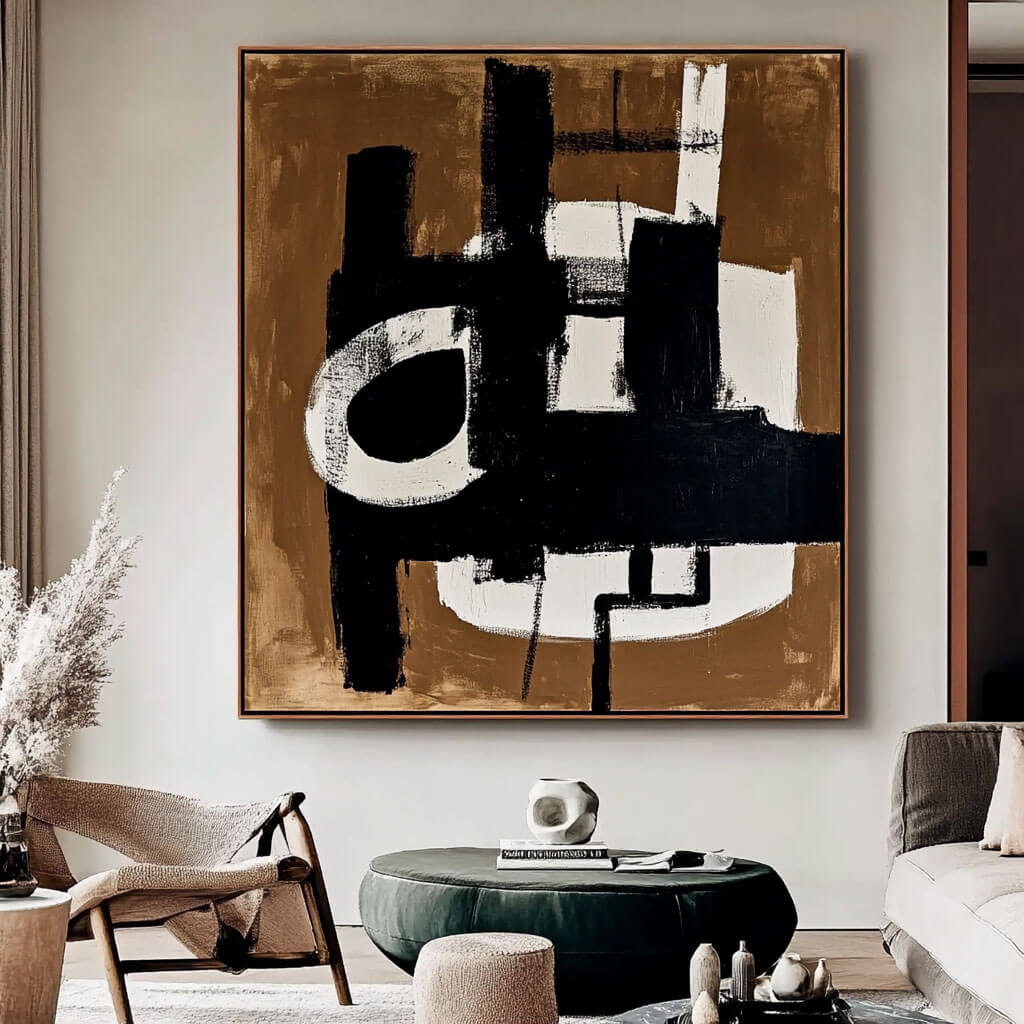 Wabi Sabi Wall Art | Earth Tone Abstract Painting