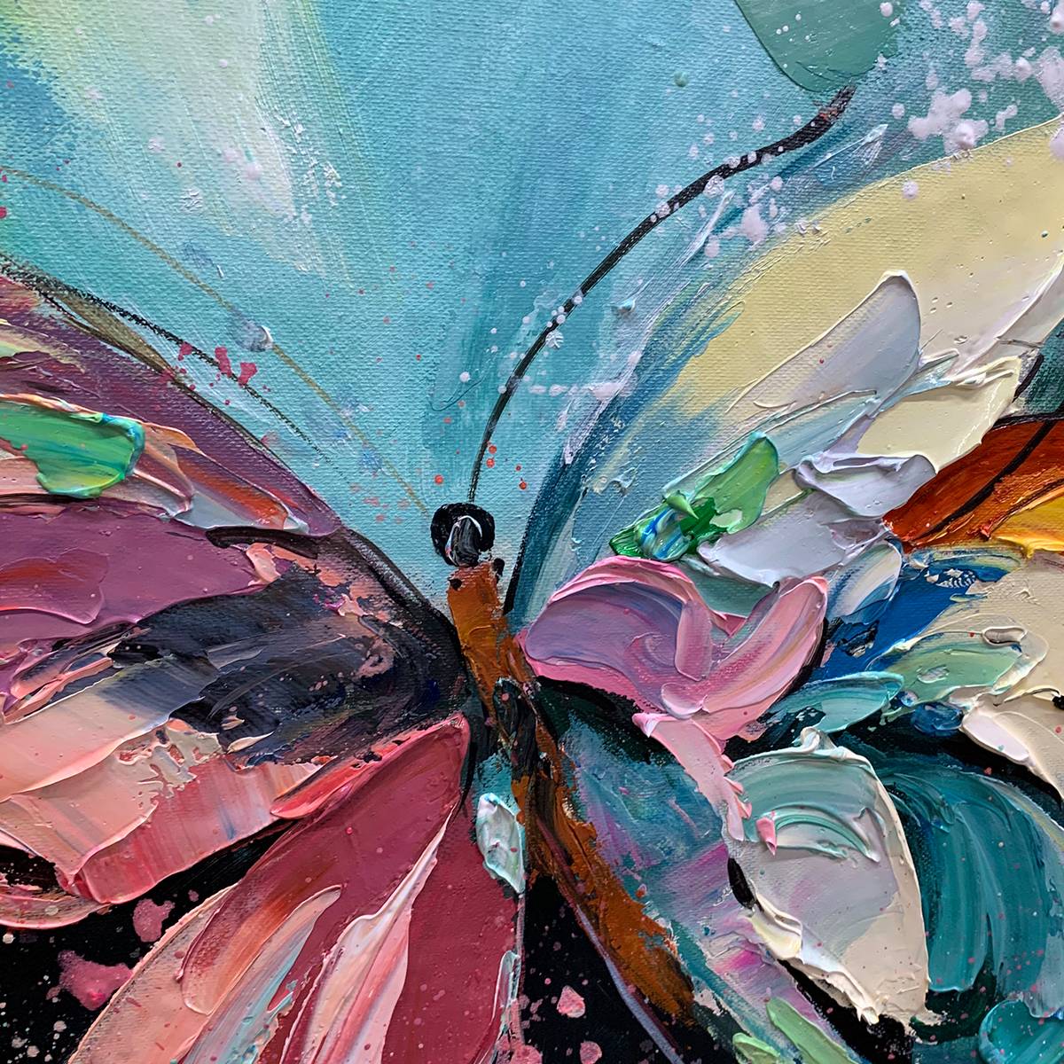 Colorful Abstract Butterfly Painting | Vibrant Animal Wall Art #AA 125