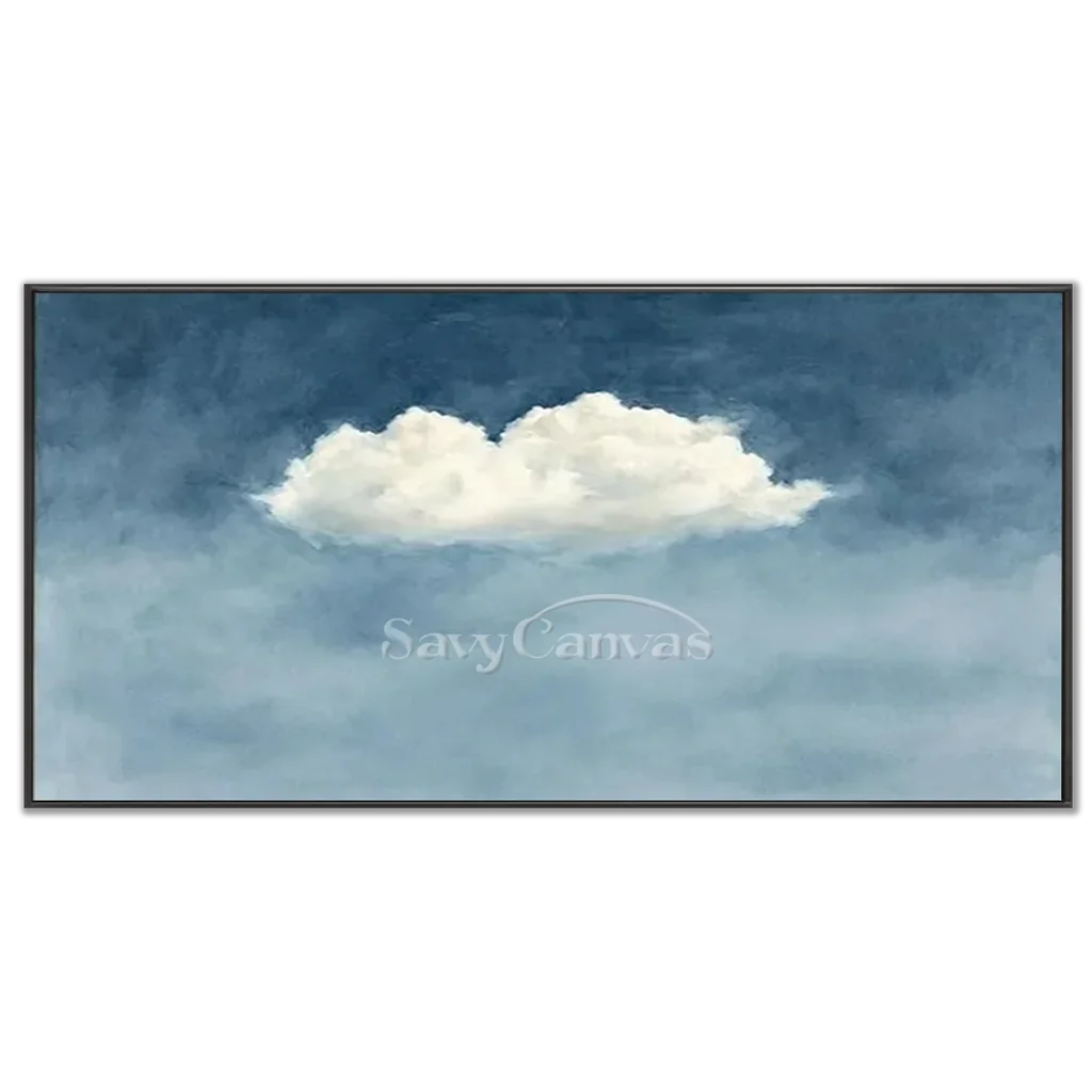 Minimalist-cloud-painting-in-soft-blue-tones-black-frame-03.webp