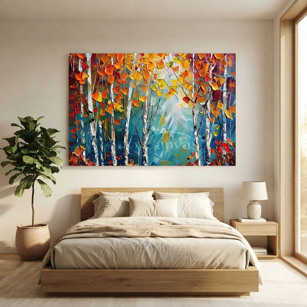 Modern Abstract Landscape Oil Painting – Textured Wall Art #JJ 326