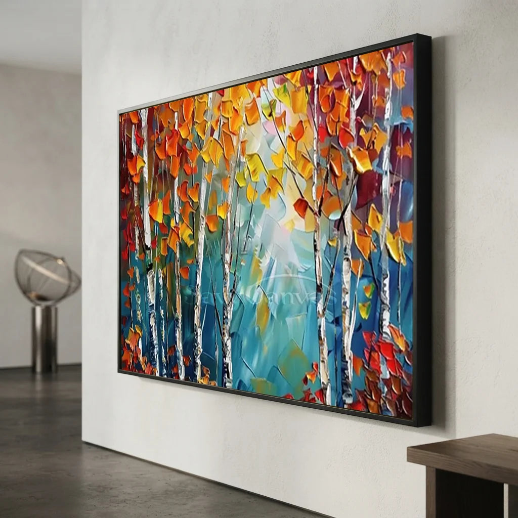Modern Abstract Landscape Oil Painting – Textured Wall Art #JJ 326