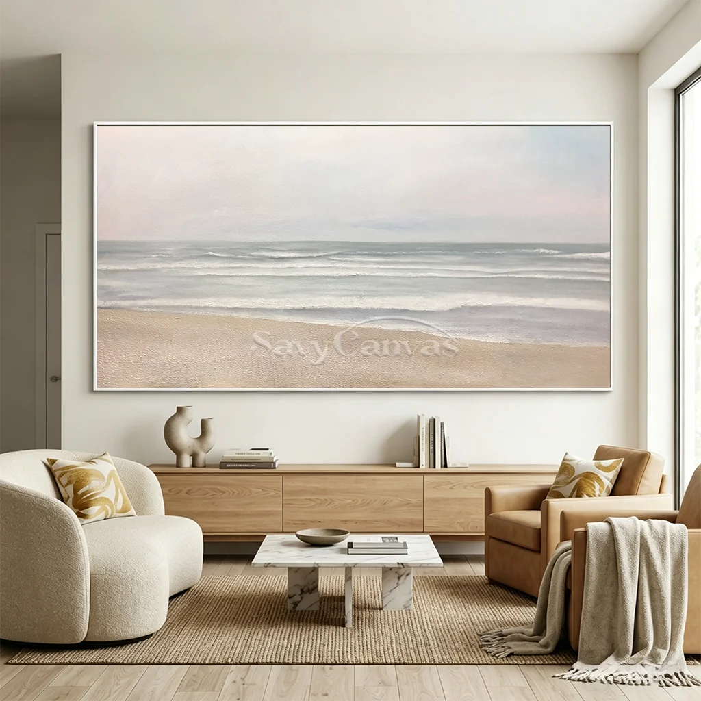 Modern Coastal Landscape - Handmade Seascape Wall Decor #TC 090