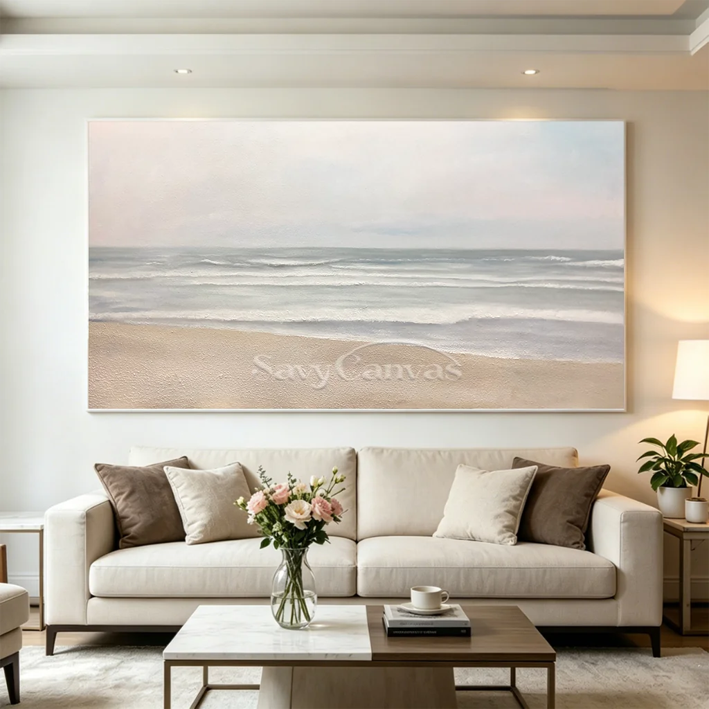 Modern Coastal Landscape - Handmade Seascape Wall Decor #TC 090