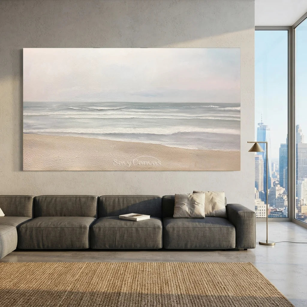 Modern Coastal Landscape - Handmade Seascape Wall Decor #TC 090