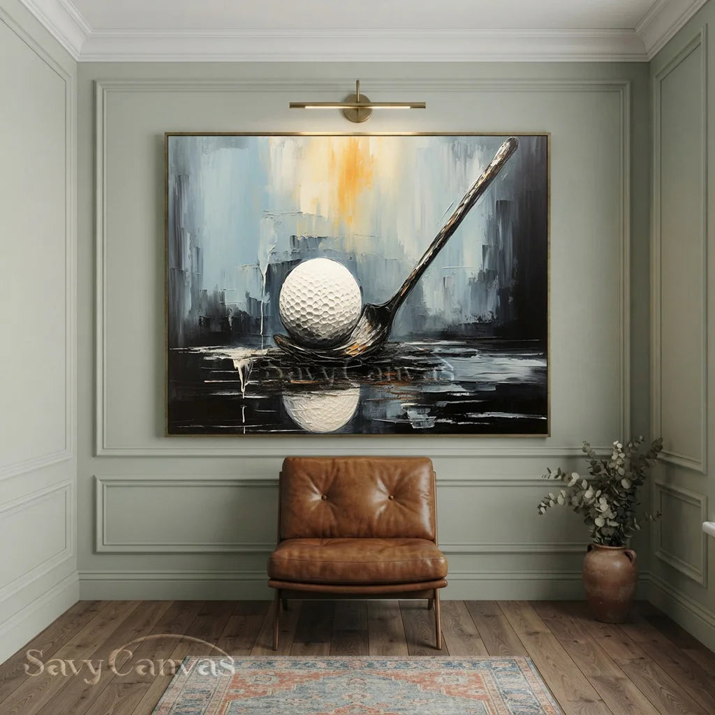 Modern Golf Painting | Abstract Sports Wall Art #AA 229