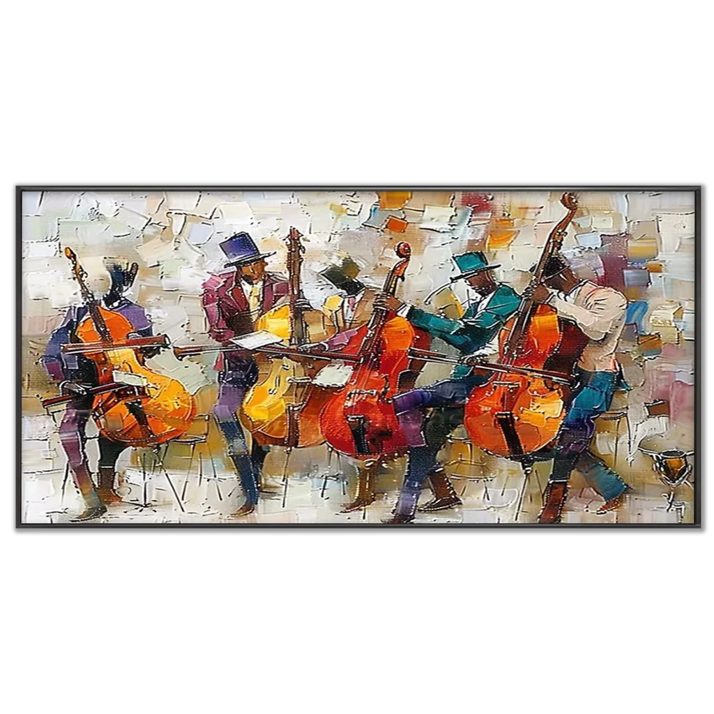 Textured Impasto Painting | Modern Musicians Wall Art #AA 002