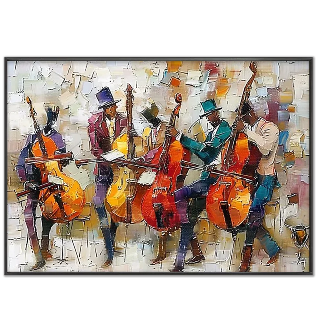 Textured Impasto Painting | Modern Musicians Wall Art #AA 002
