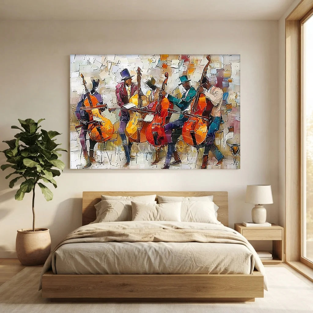 Textured Impasto Painting | Modern Musicians Wall Art #AA 002