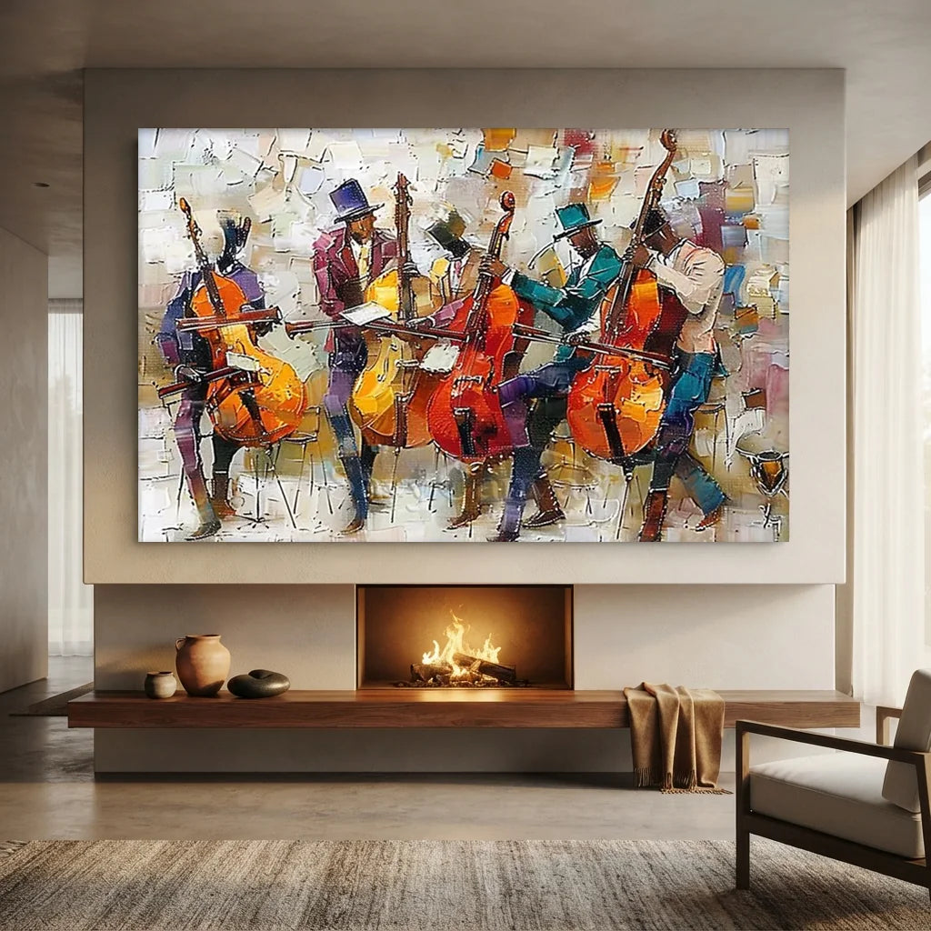 Textured Impasto Painting | Modern Musicians Wall Art #AA 002