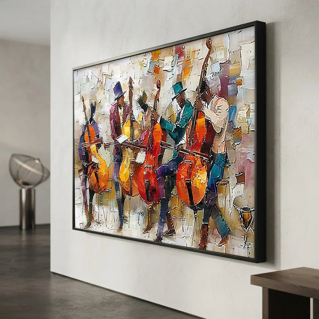 Textured Impasto Painting | Modern Musicians Wall Art #AA 002