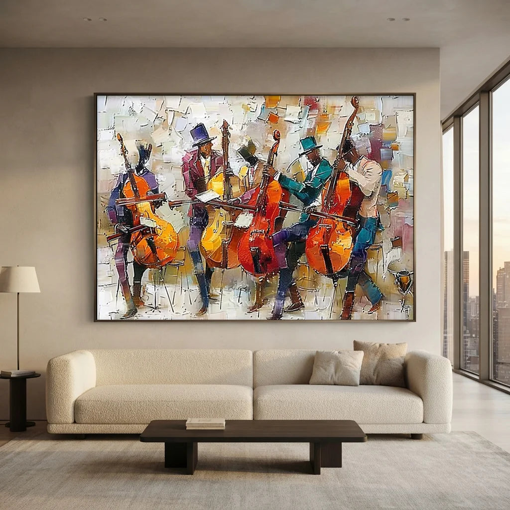 Textured Impasto Painting | Modern Musicians Wall Art #AA 002