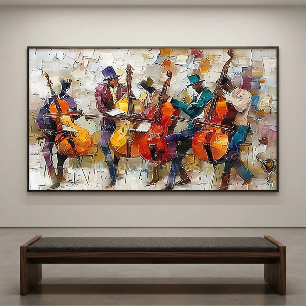 Textured Impasto Painting | Modern Musicians Wall Art #AA 002