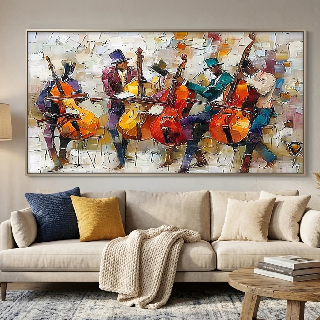 Textured Impasto Painting | Modern Musicians Wall Art #AA 002
