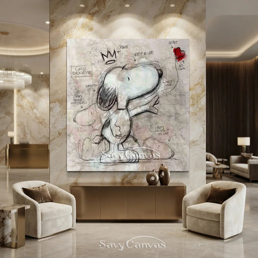 Handmade Pop Art Cartoon Abstract Oil Painting #SS 272