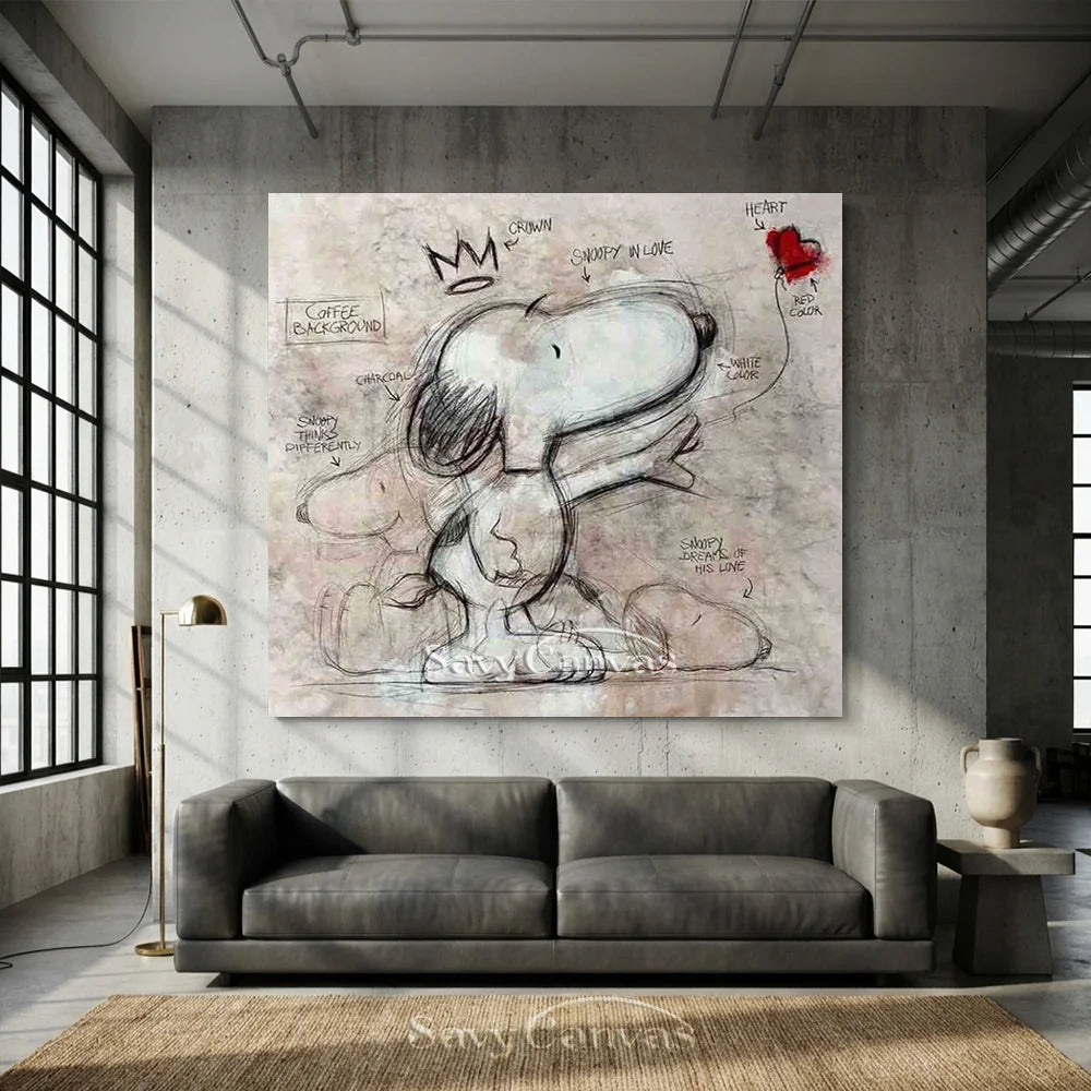 Handmade Pop Art Cartoon Abstract Oil Painting #SS 272