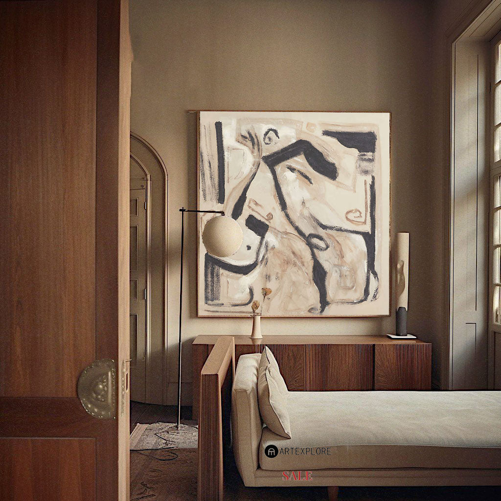 Contemporary Abstract Expressionist Art | Graffiti Style Line Painting #AA 399