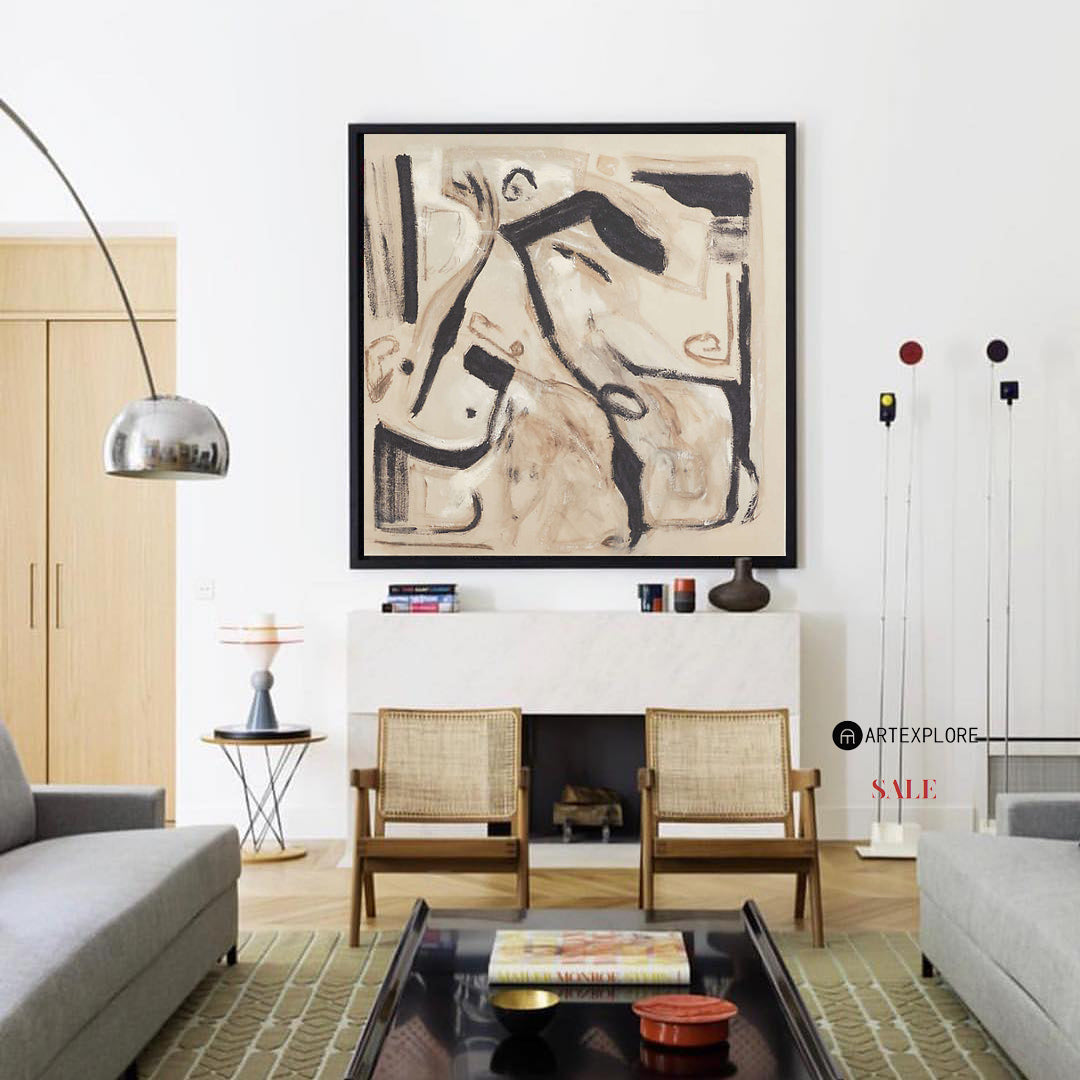 Contemporary Abstract Expressionist Art | Graffiti Style Line Painting #AA 399