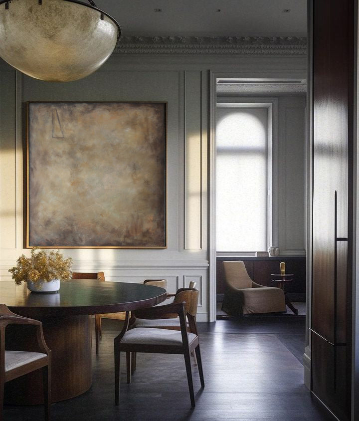 Moody Atmospheric Cloudscape Painting | Ethereal Abstract Print #AA 391