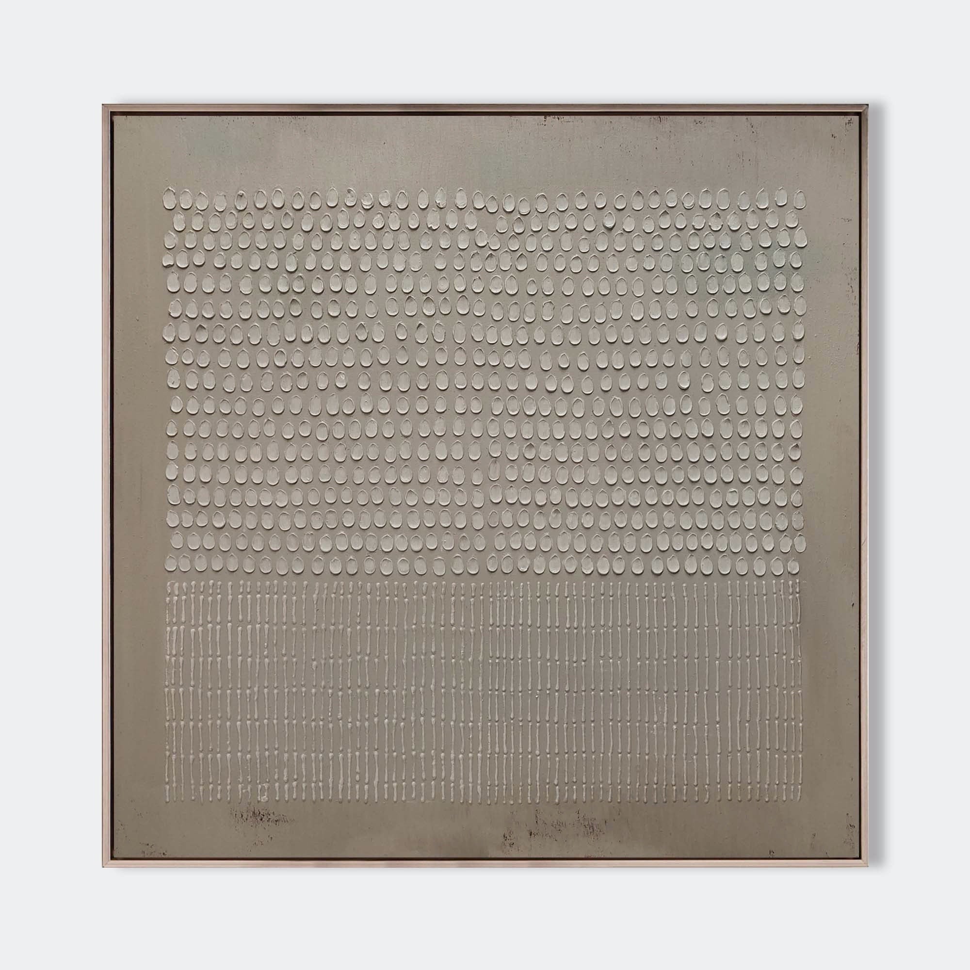 Minimalist Beige Monochromatic Wall Art | Neutral Texture Canvas #AA 424