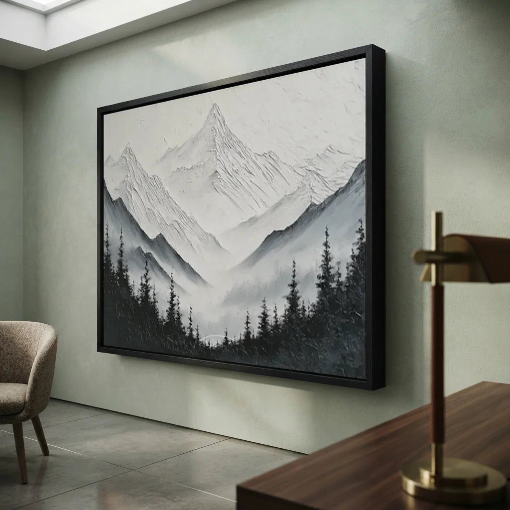 Monochrome-mountain-landscape-painting-for-study-decor-08.webp