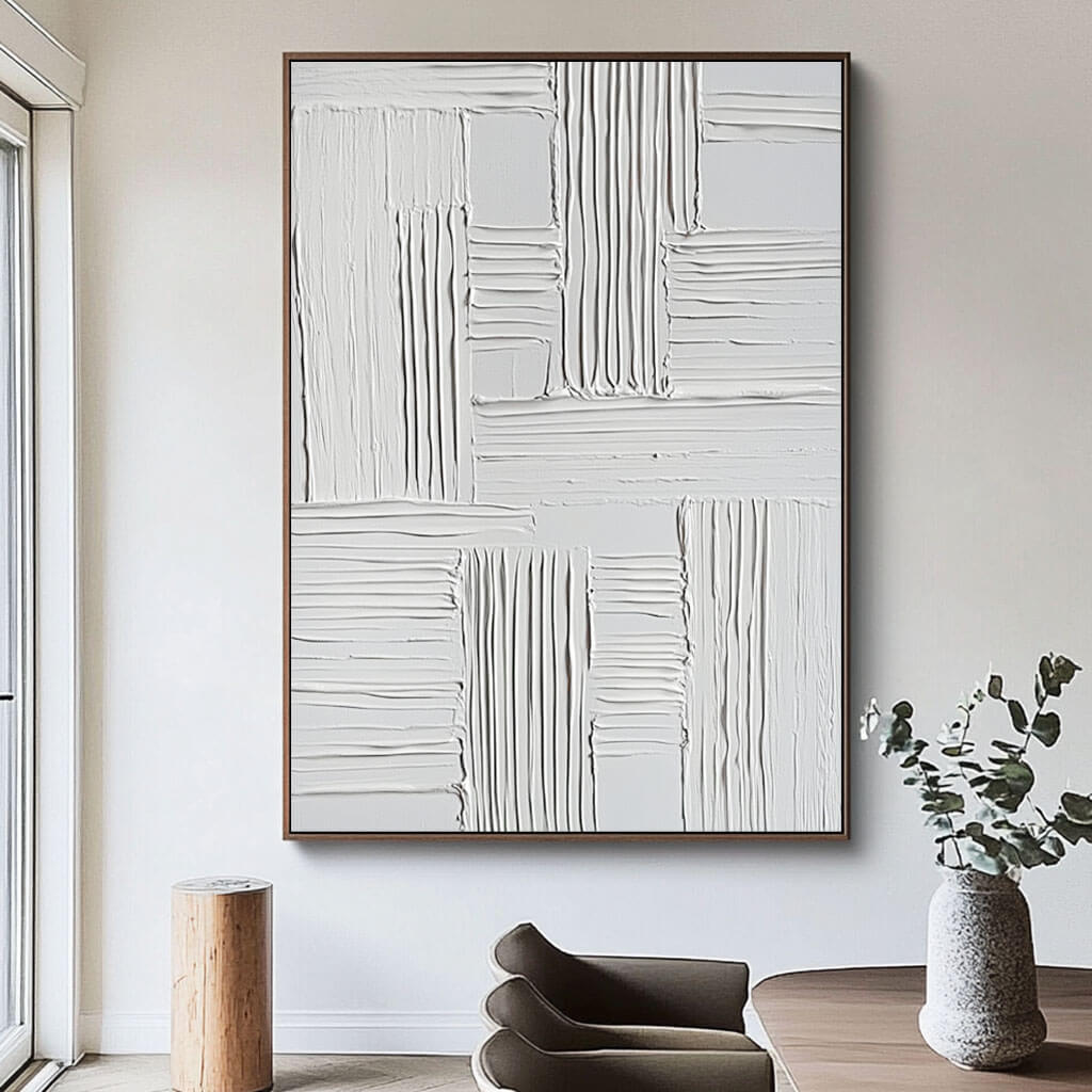 Wabi Sabi Wall Art | Neutral Textured White Painting