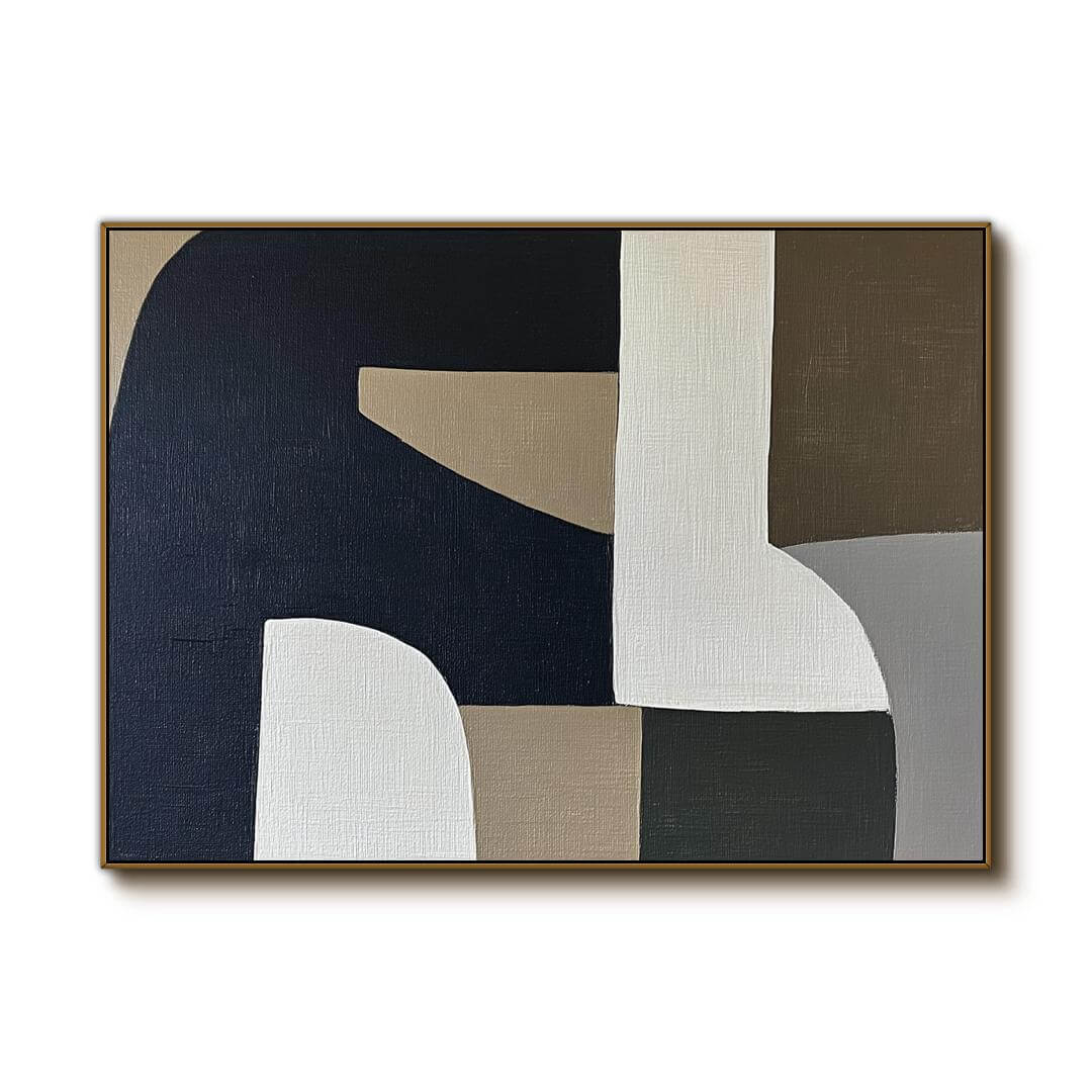 Geometric Color Block Art | Mid-Century Modern Wall Decor #JJ 443