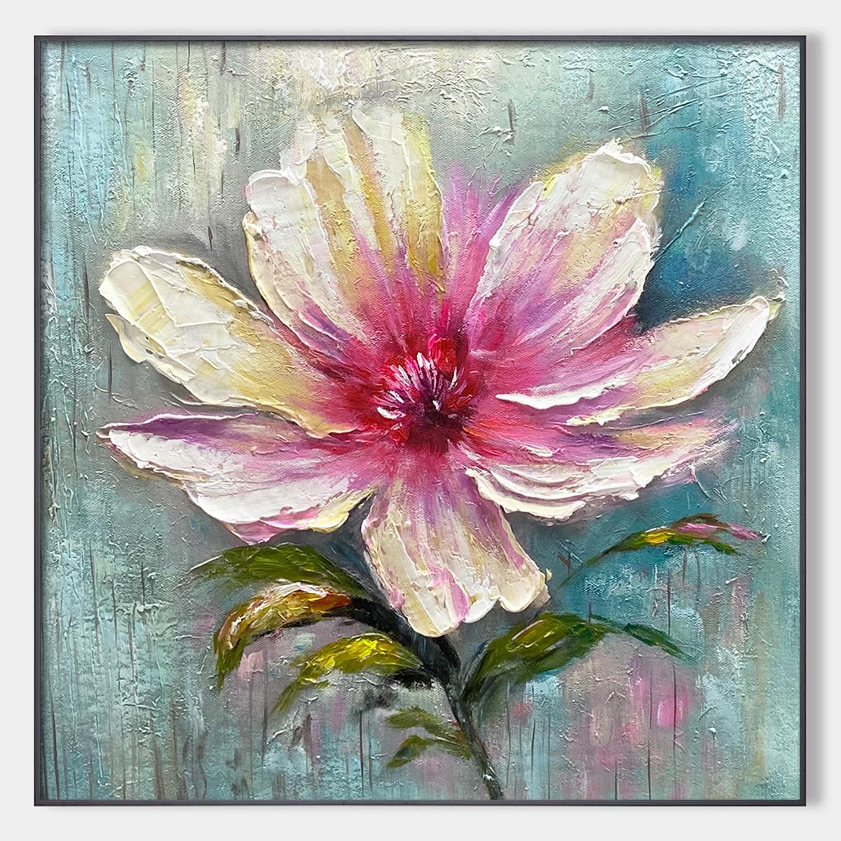 Modern Impressionist Flower Art | Pink Blossom Painting #AA  128