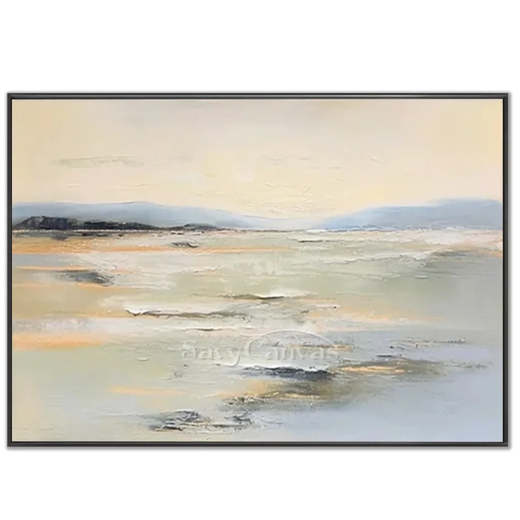 Ocean-And-Sky-Abstract-Texture-Canvas-Art-black-frame-02.webp