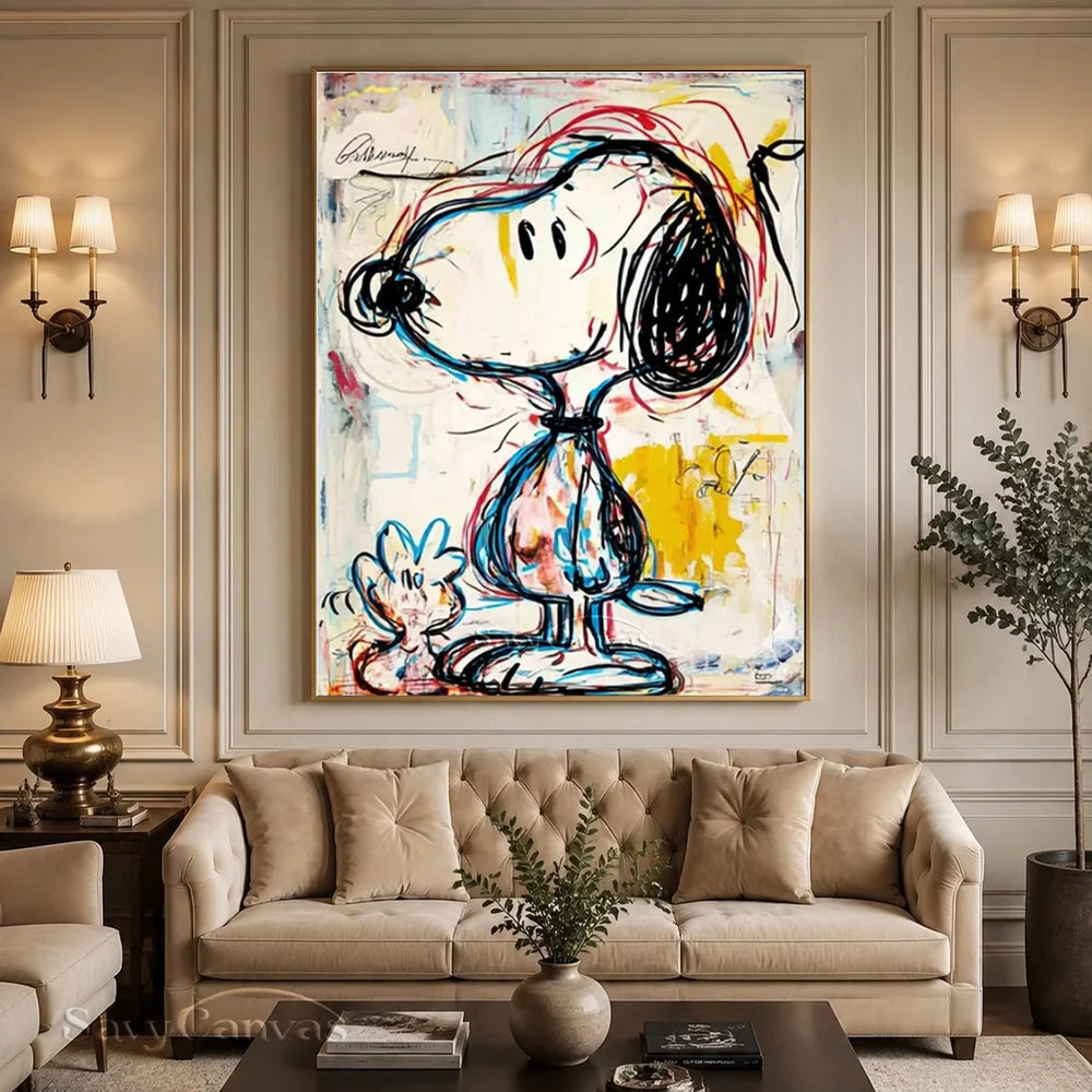 Pop Art Original Snoopy Hand-painted Canvas #SS 265