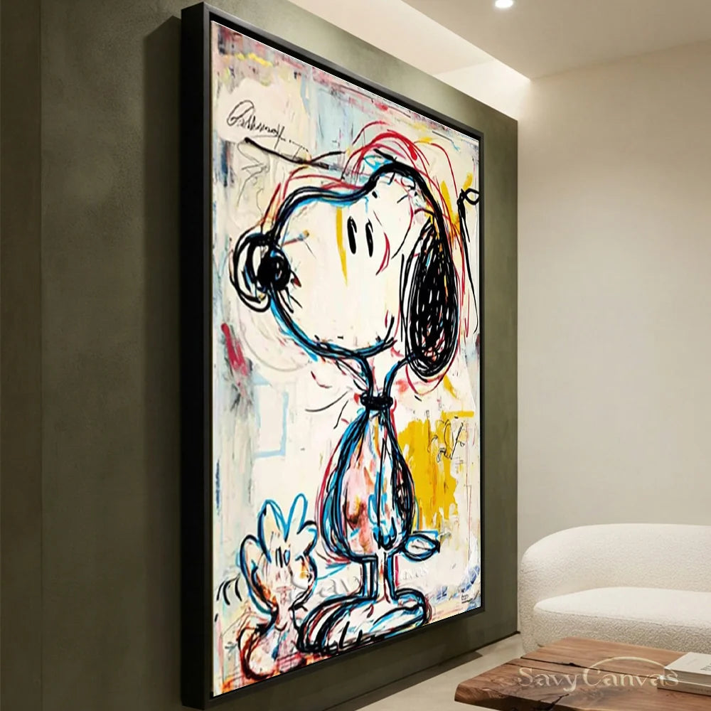 Pop Art Original Snoopy Hand-painted Canvas #SS 265