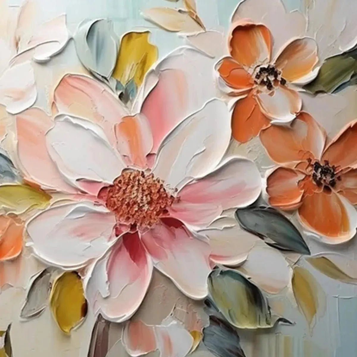 Abstract Cherry Blossom Painting | 3D Floral Wall Art #AA 133