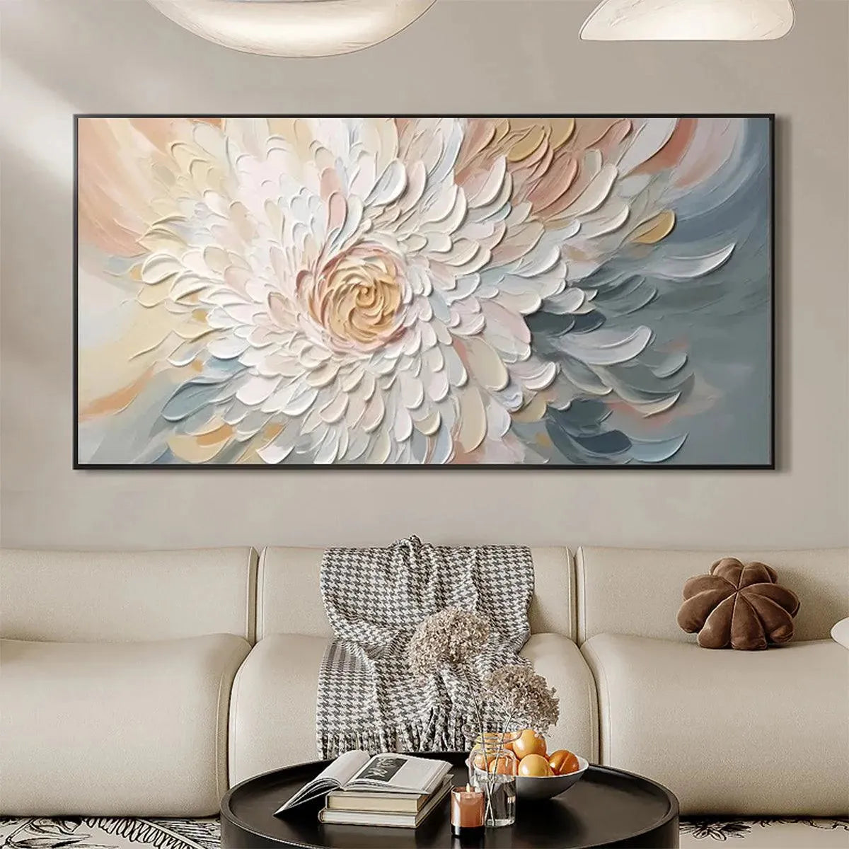 Textured 3D Abstract Flower | Impasto Floral Wall Art #AA 134