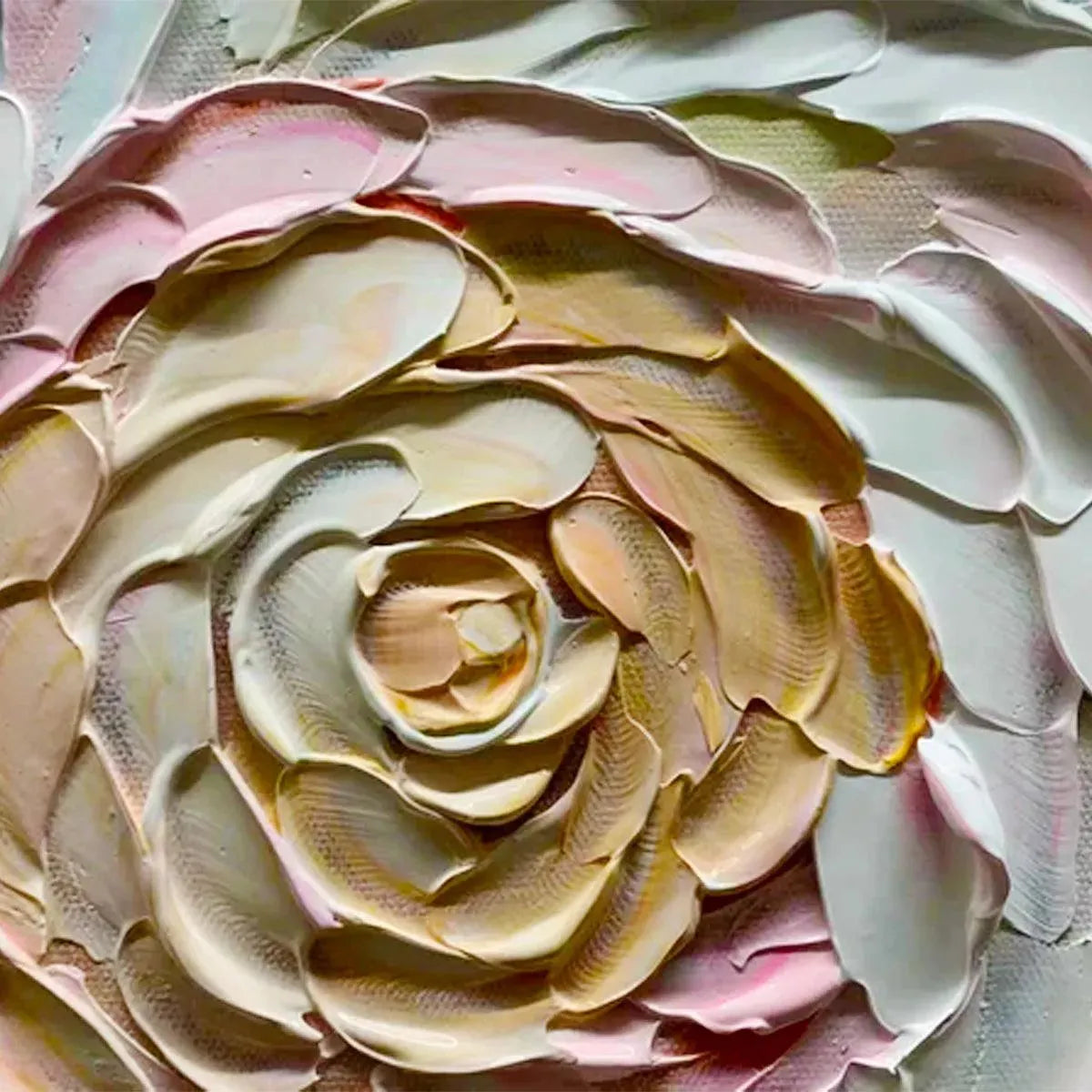 Textured 3D Abstract Flower | Impasto Floral Wall Art #AA 134