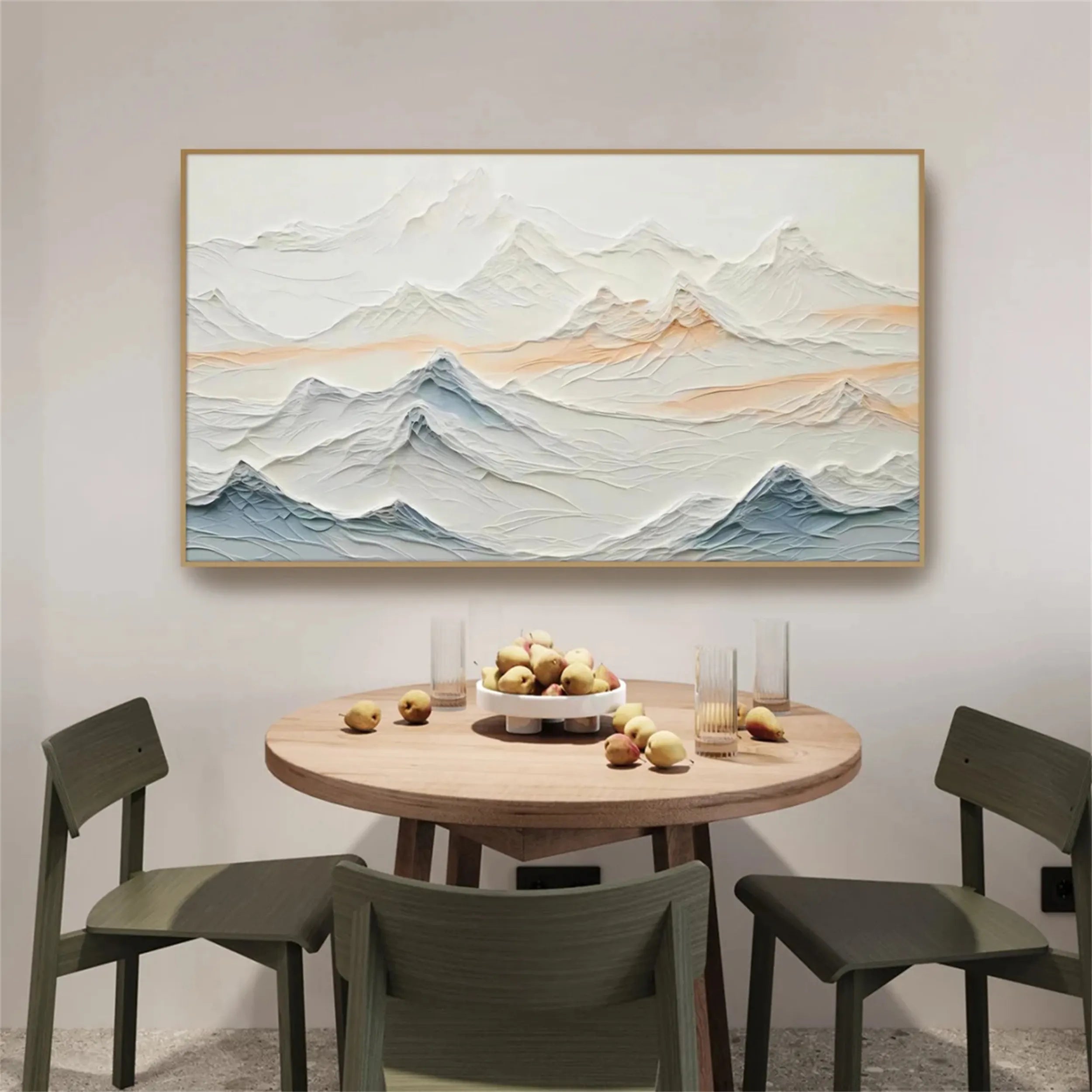 Pure white and Abstract Acrylic style with Savy Canvas