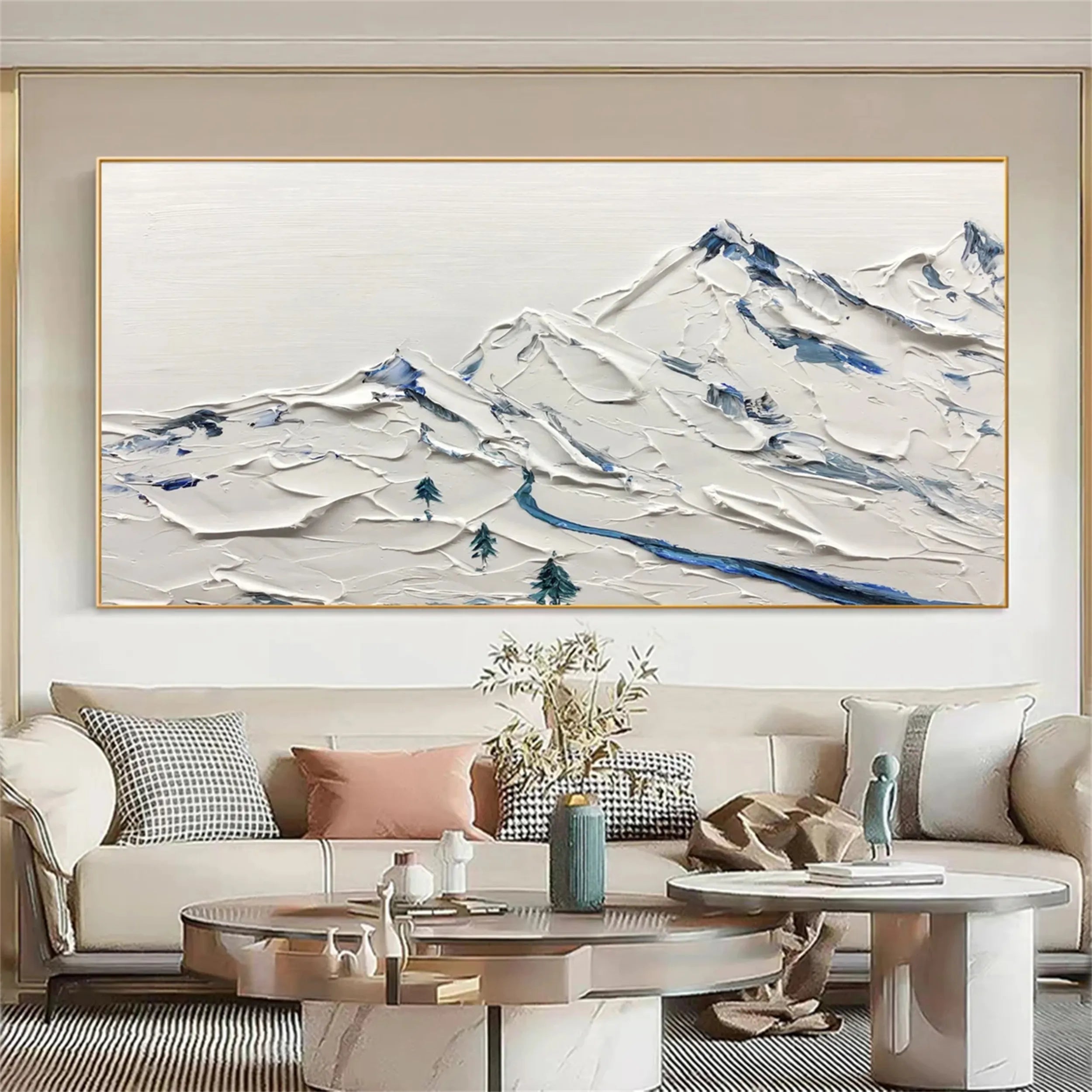  Large 3D Mountain Canvas Art | Textured Nature Painting