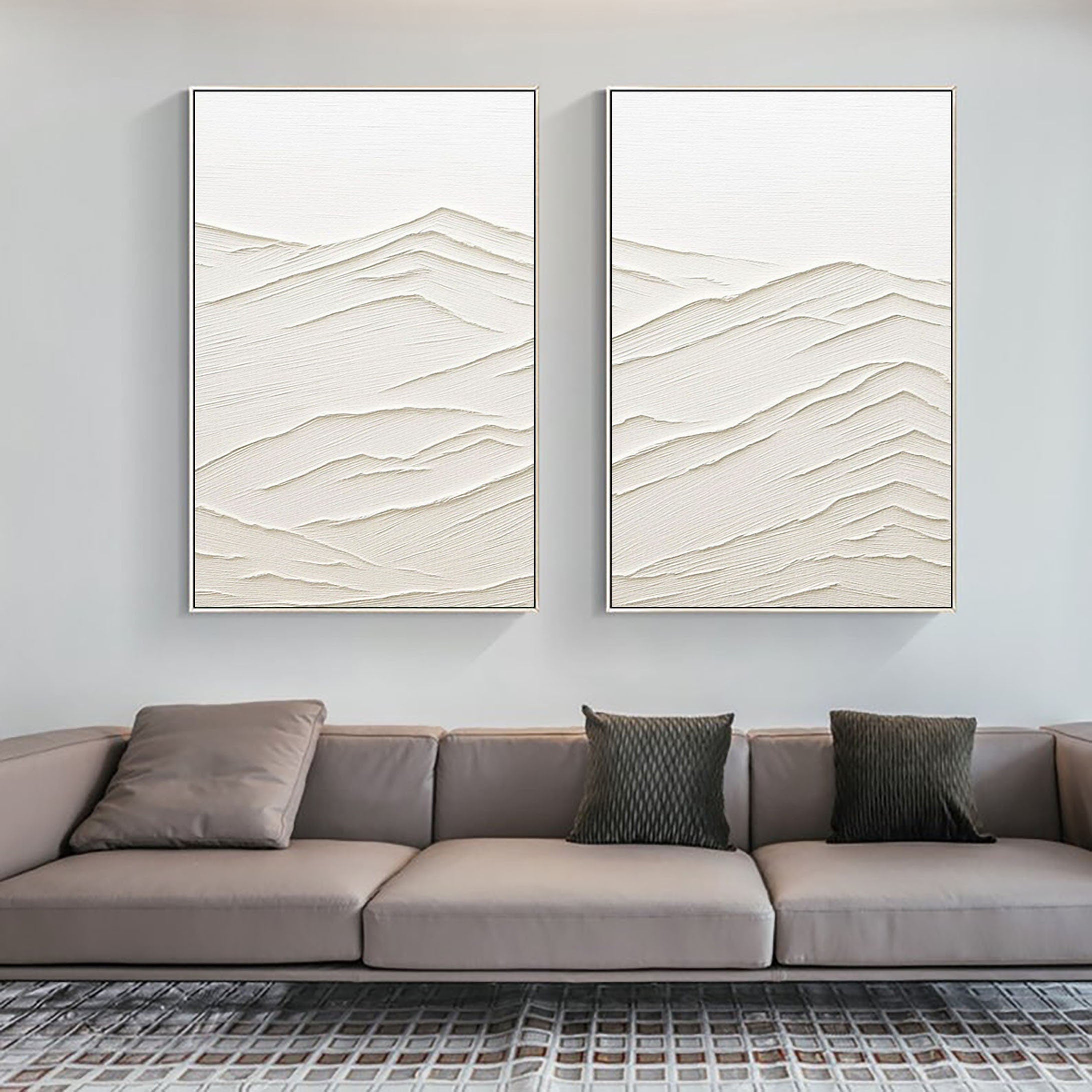  Handmade 3D Textured Mountain Painting | Unique Abstract Wall Art