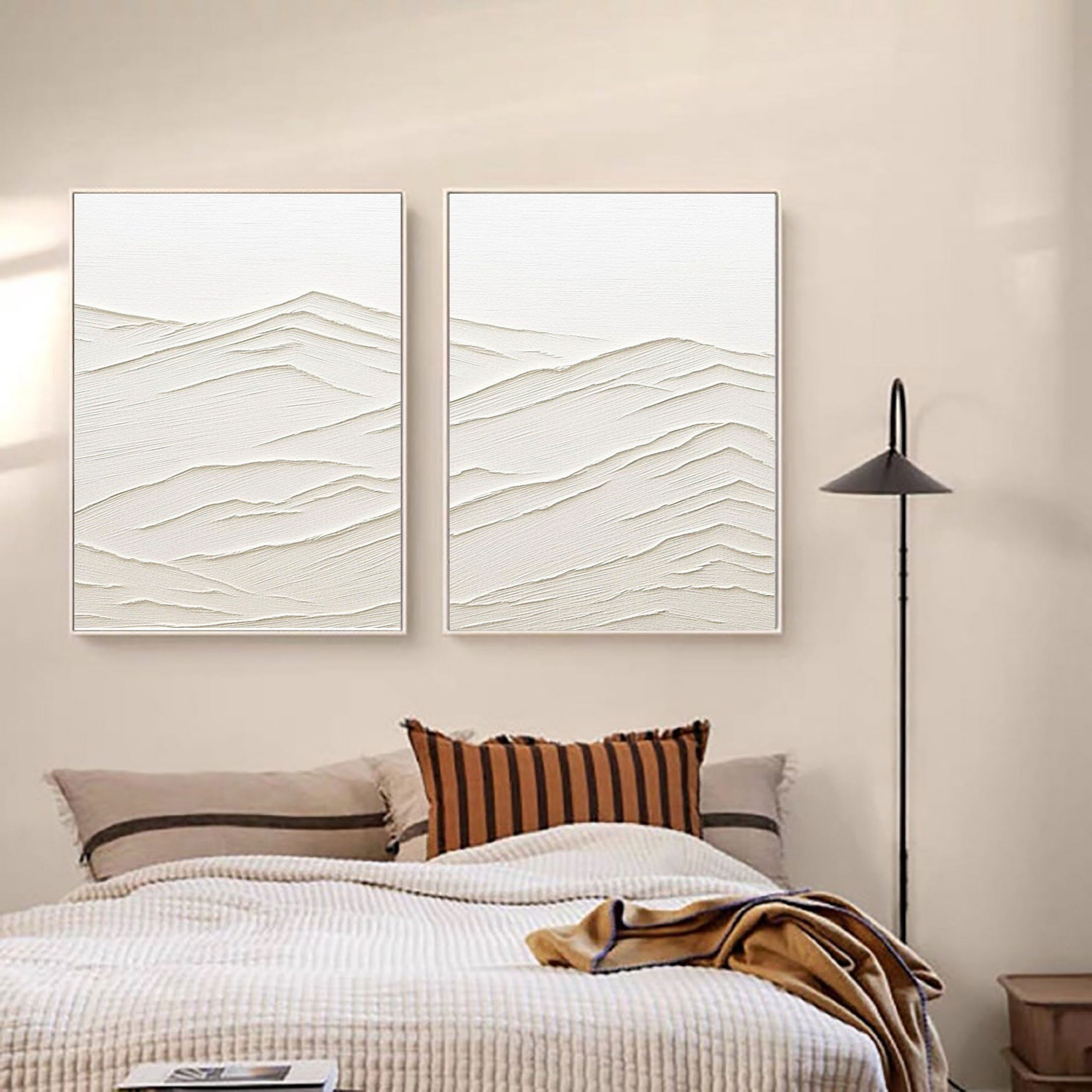 Abstract Mountain Duos | Handcrafted Textured Plaster Art #JJ 415