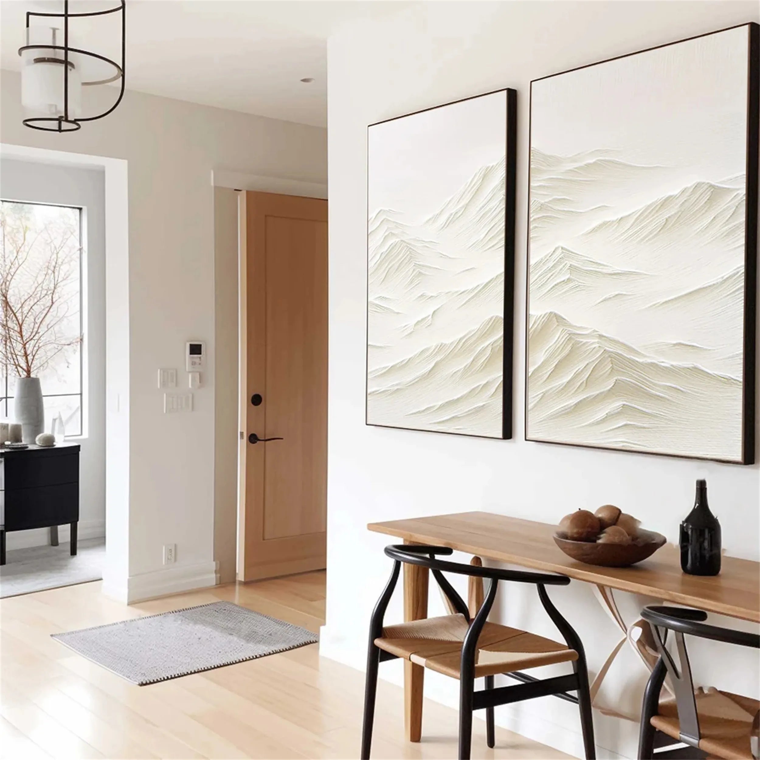 Textured Wall Art | Minimalist & Contemporary Art Decor  Set of 2 #JJ 416