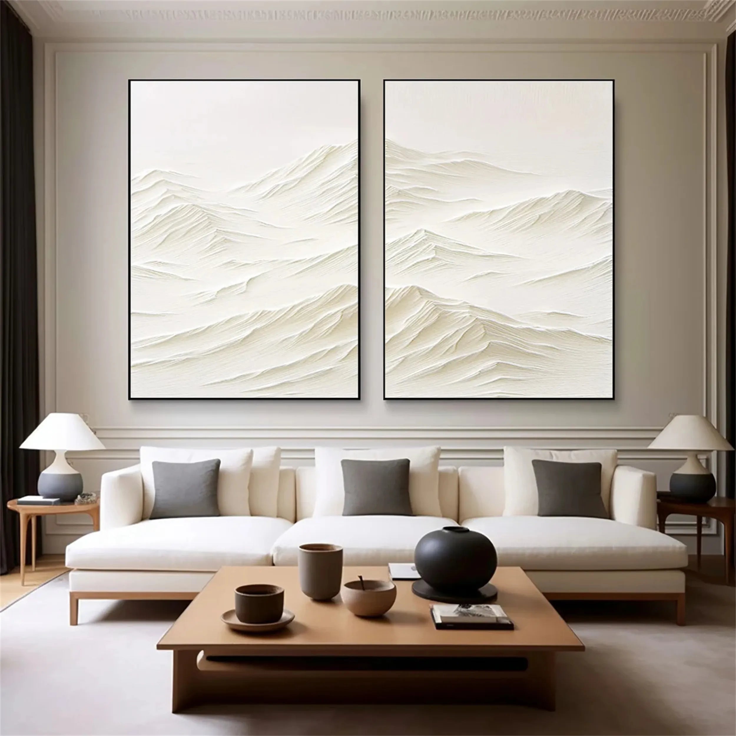 Textured Mountain Art | Modern Plaster Painting