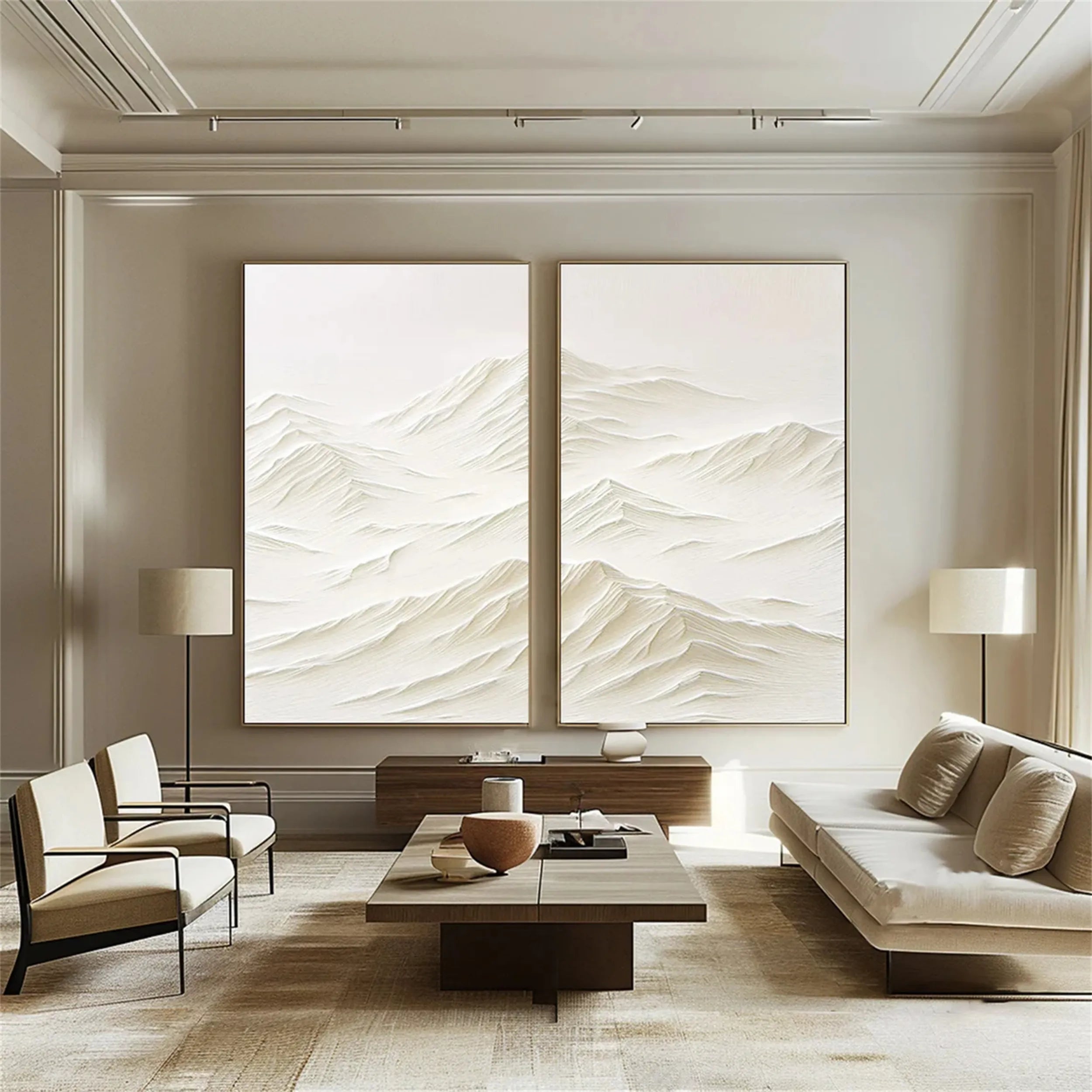 Textured Wall Art | Minimalist & Contemporary Art Decor  Set of 2 #JJ 416