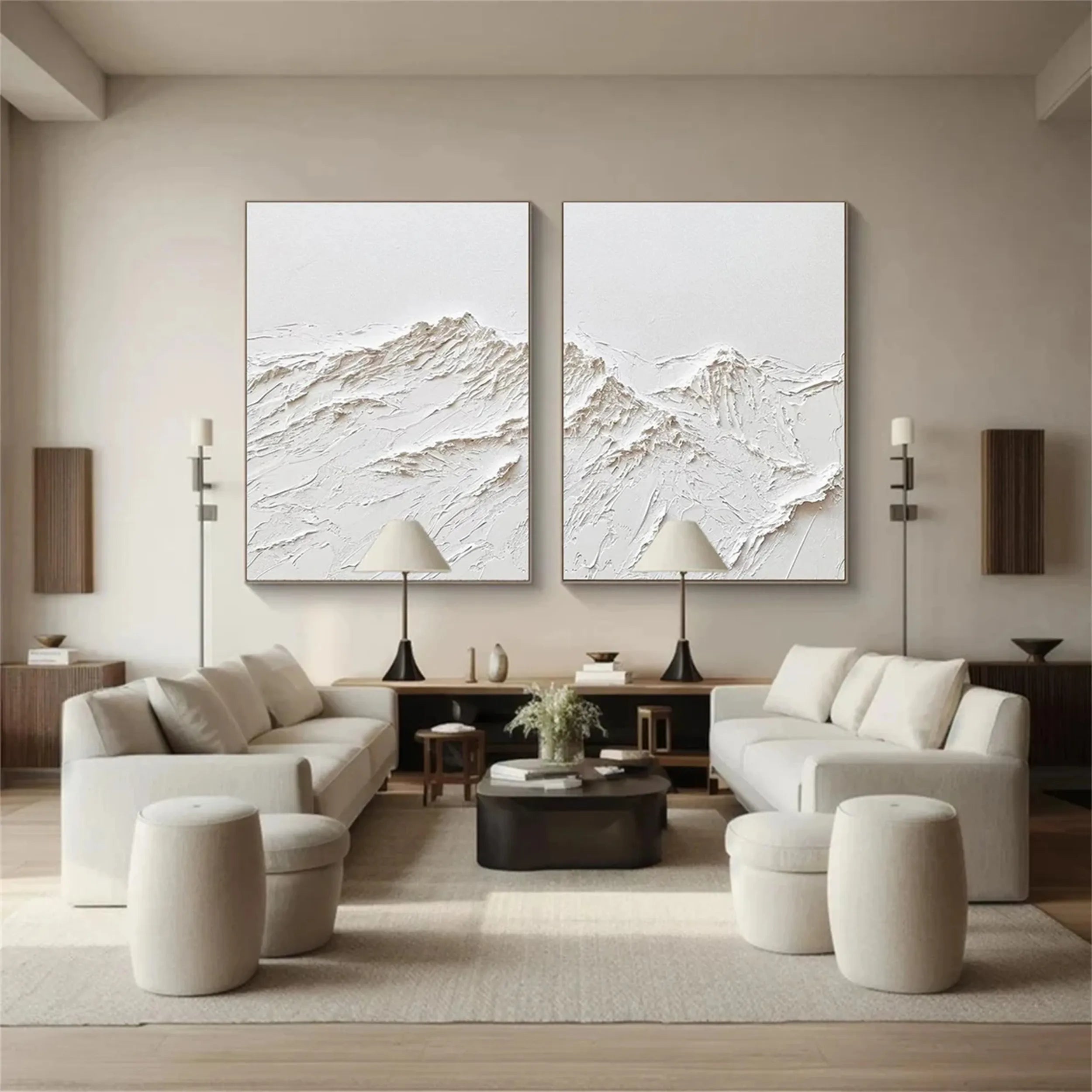 Hand - crafted 3D Mountain Wall Art Paintings for Modern Living Rooms #JJ 417