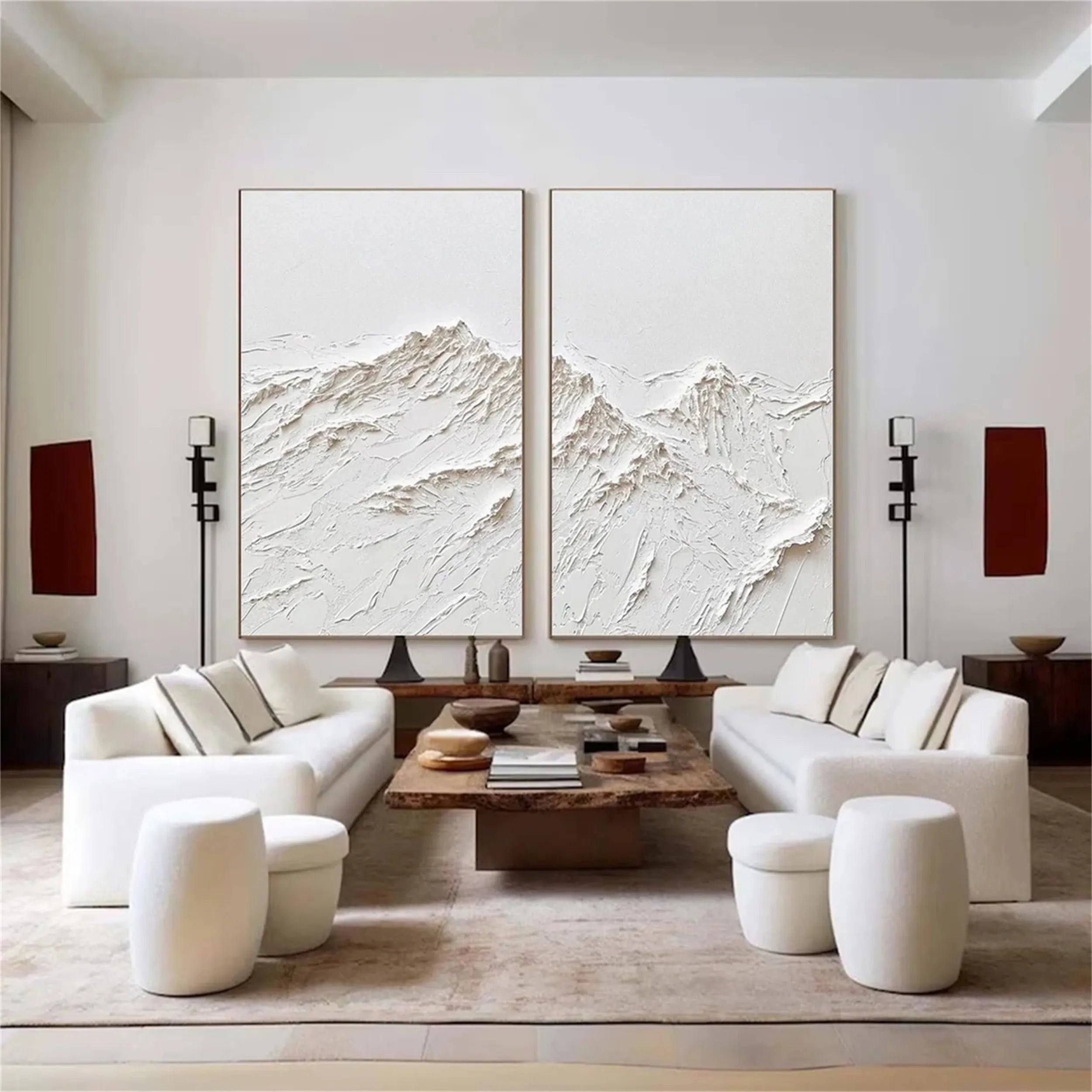 Hand - crafted 3D Mountain Wall Art Paintings for Modern Living Rooms #JJ 417