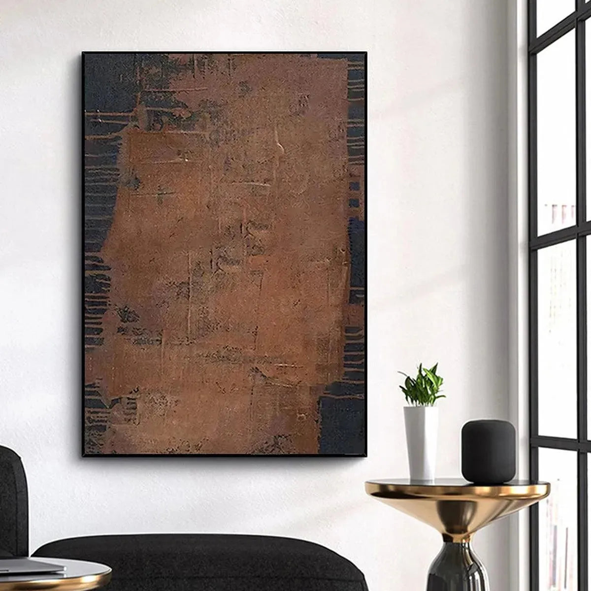 Rust and Copper Abstract Wall Art | Industrial Metal Texture #AA 354