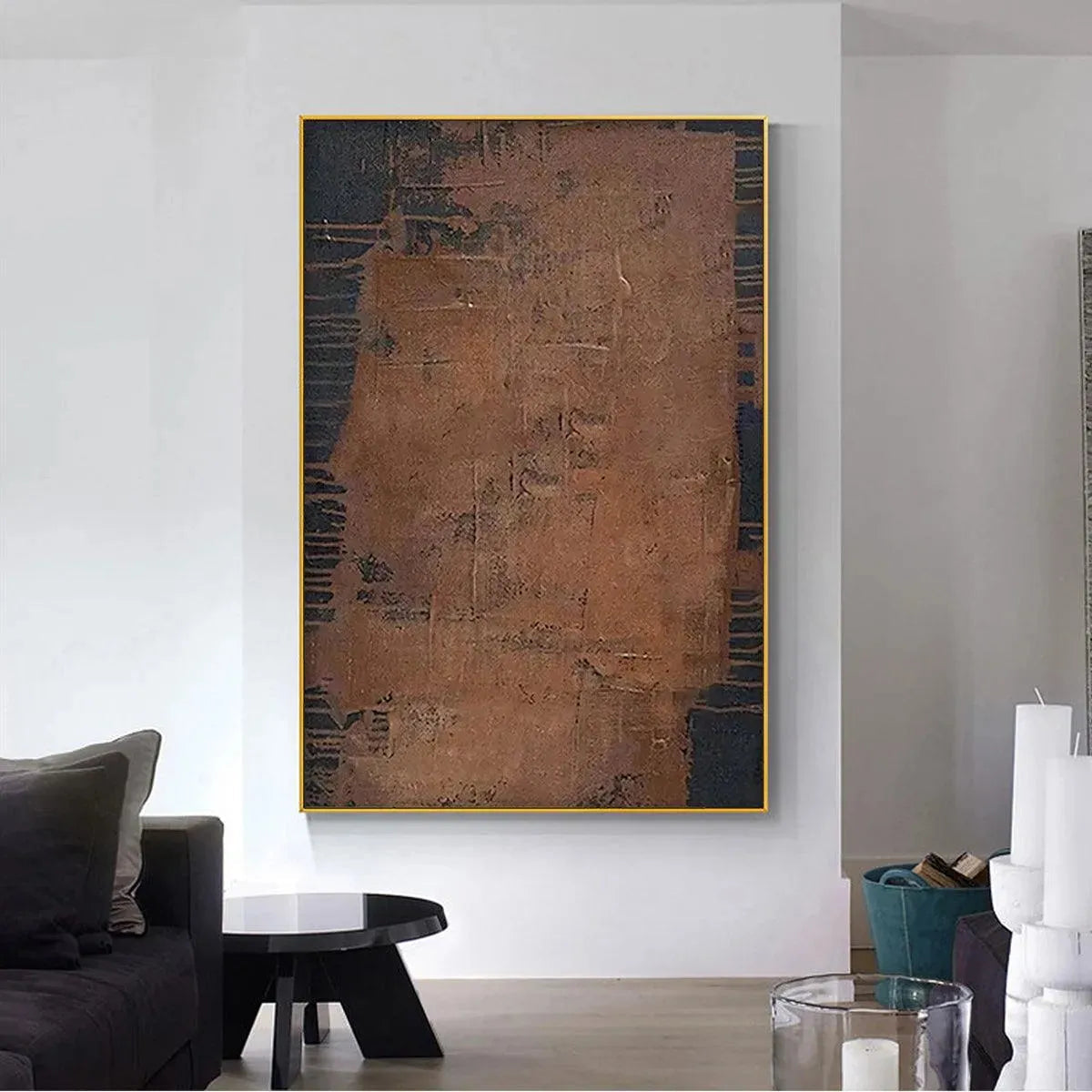 Rust and Copper Abstract Wall Art | Industrial Metal Texture #AA 354