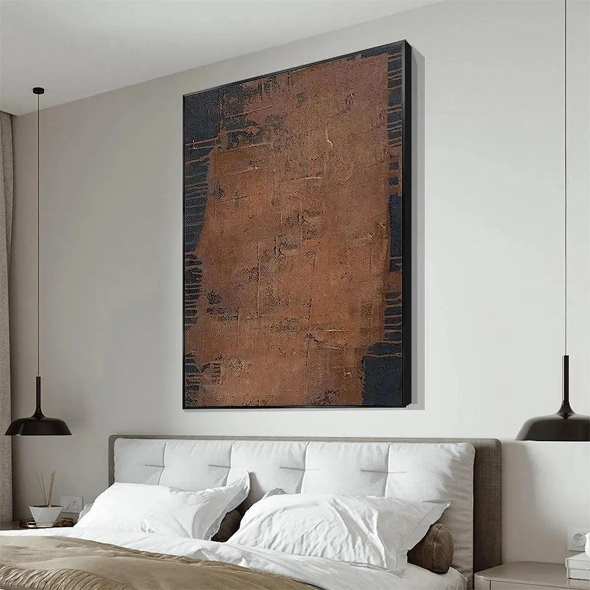 Rust and Copper Abstract Wall Art | Industrial Metal Texture #AA 354