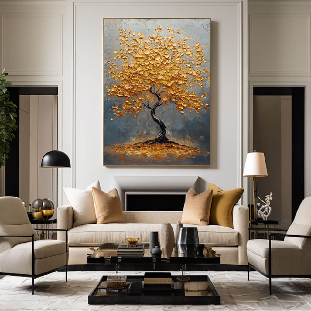 Elegant Tree of Life Wall Decor | Warm Golden Autumn Vibe #AA 349