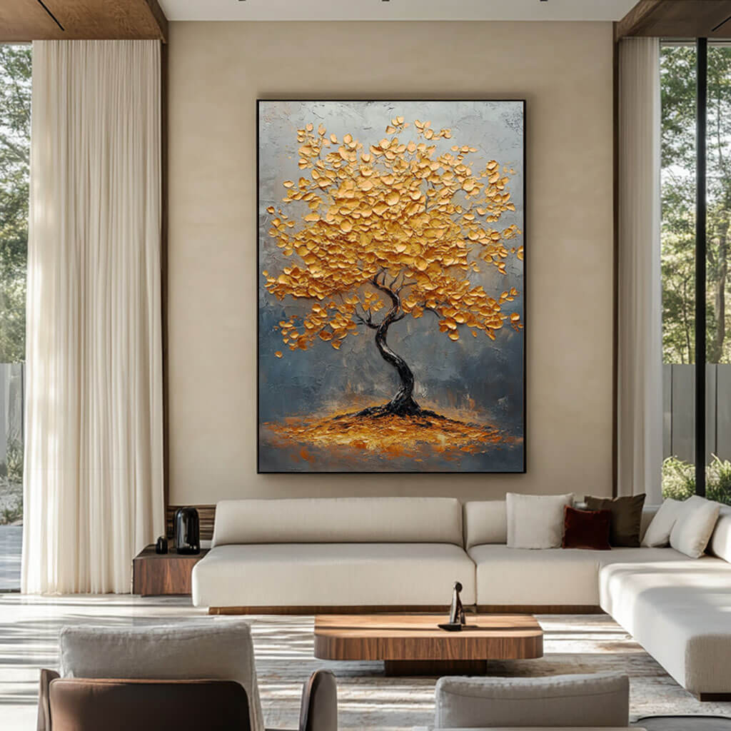 Elegant Tree of Life Wall Decor | Warm Golden Autumn Vibe #AA 349
