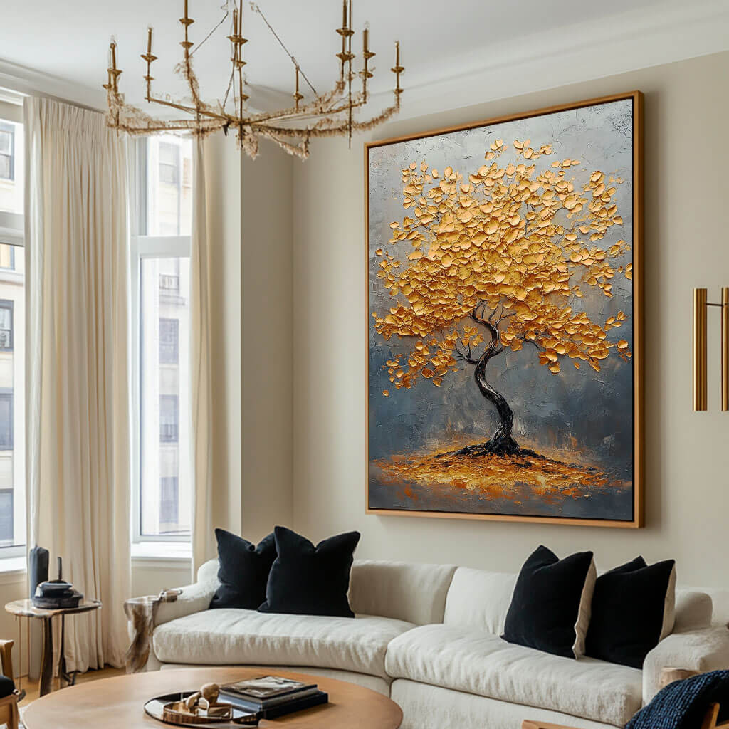 Elegant Tree of Life Wall Decor | Warm Golden Autumn Vibe #AA 349